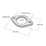 Vibrant Performance T304 stainless steel 2-bolt exhaust flange with 2.75 inch inner diameter