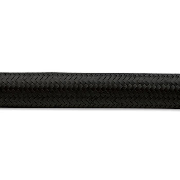 Vibrant Performance 11995 -20 AN black nylon braided flex hose 5 foot roll showing textured nylon exterior.
