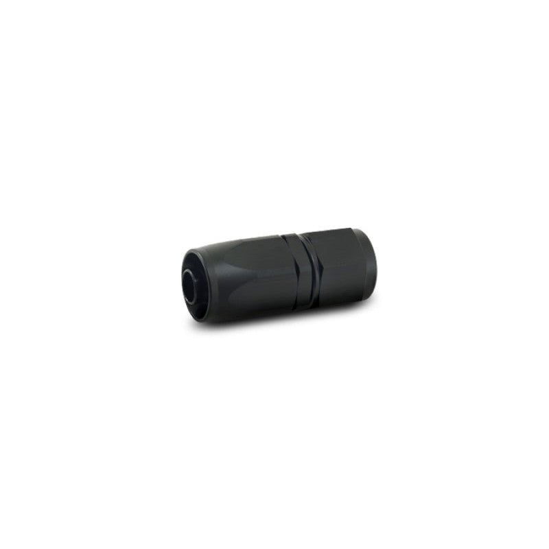 Black hard-anodized Vibrant Performance -20AN straight swivel-style hose end fitting (21020)