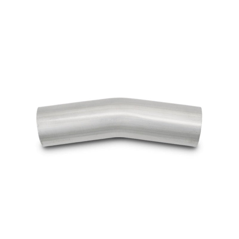 Vibrant 2-inch T304 stainless steel 15-degree mandrel bend with 4-inch legs and 2-inch centerline radius.