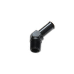 Vibrant Performance 11224 black anodized 6061 aluminum 45 degree adapter with 3/4 NPT male to 3/4 inch hose barb
