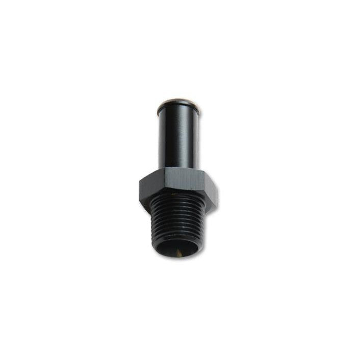 Vibrant Performance 11204 black anodized 6061 aluminum 3/4 inch NPT to 3/4 inch hose barb straight fitting