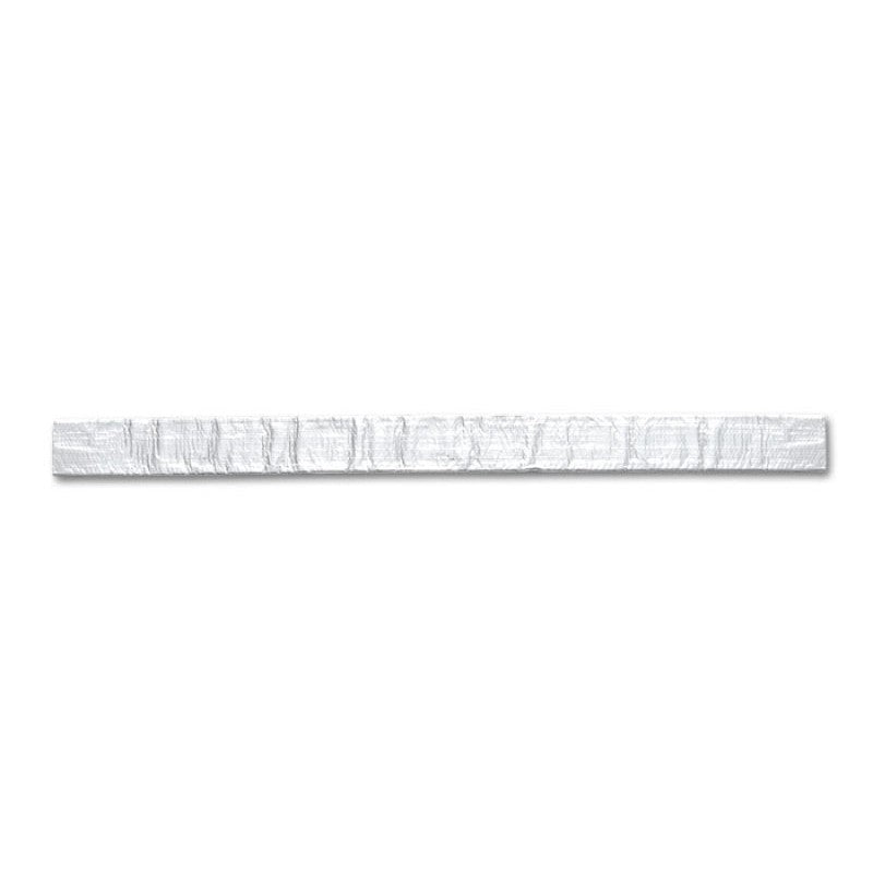Silver aluminized fiberglass ExtremeShield 1200 flexible heat shield tubing in 3/4 inch diameter