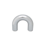 Polished 3.5 inch 6063 aluminum 180-degree mandrel U-bend tubing for custom automotive plumbing.
