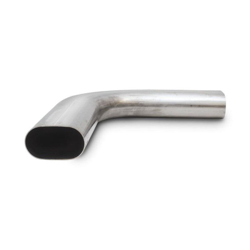 3.5 inch oval T304 stainless steel 90 degree mandrel bend with 6 inch legs by Vibrant Performance.