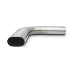 3.5 inch oval T304 stainless steel 90 degree mandrel bend with 6 inch legs by Vibrant Performance.