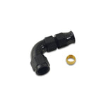 Vibrant Performance 6061 aluminum 90-degree adapter fitting for 3/8 inch tube to -6AN female union