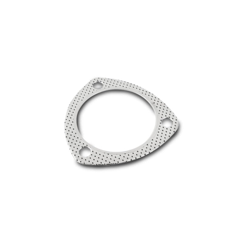 Vibrant Performance 1462 multilayer graphite 3-bolt exhaust gasket for 2.5-inch inner diameter flanges.