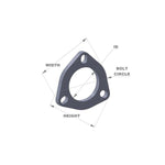 Vibrant Performance 1484S T304 stainless steel 3-bolt exhaust flange with 3.5 inch inner diameter.