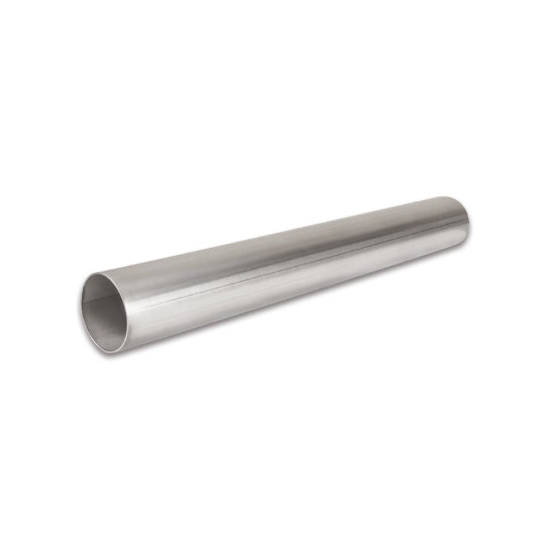 Vibrant 321 stainless steel straight tubing with 3 inch outside diameter and 18 gauge wall thickness.