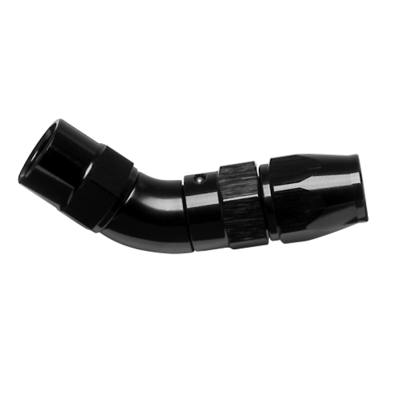 Aluminum 60-degree -3AN high-flow hose end fitting for PTFE-lined hose (Vibrant 28603)