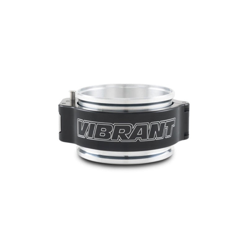 Black anodized 3 inch O.D. Vibrant Performance HD 2.0 pinless clamp assembly with safety lock push-button.