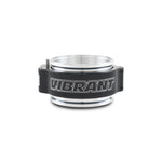 Black anodized 3 inch O.D. Vibrant Performance HD 2.0 pinless clamp assembly with safety lock push-button.