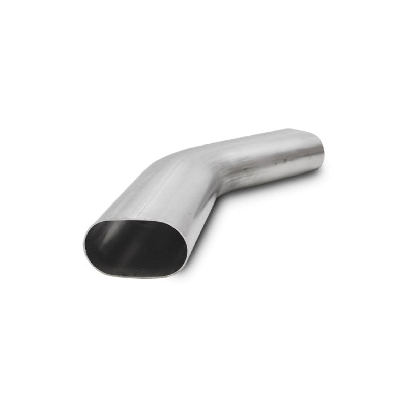 Vibrant Performance 45-degree oval mandrel bend tube in T304 stainless steel with 6-inch legs
