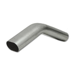 Vibrant 13200 3-inch nominal oval T304 stainless steel 45-degree vertical mandrel bend with 6-inch legs.
