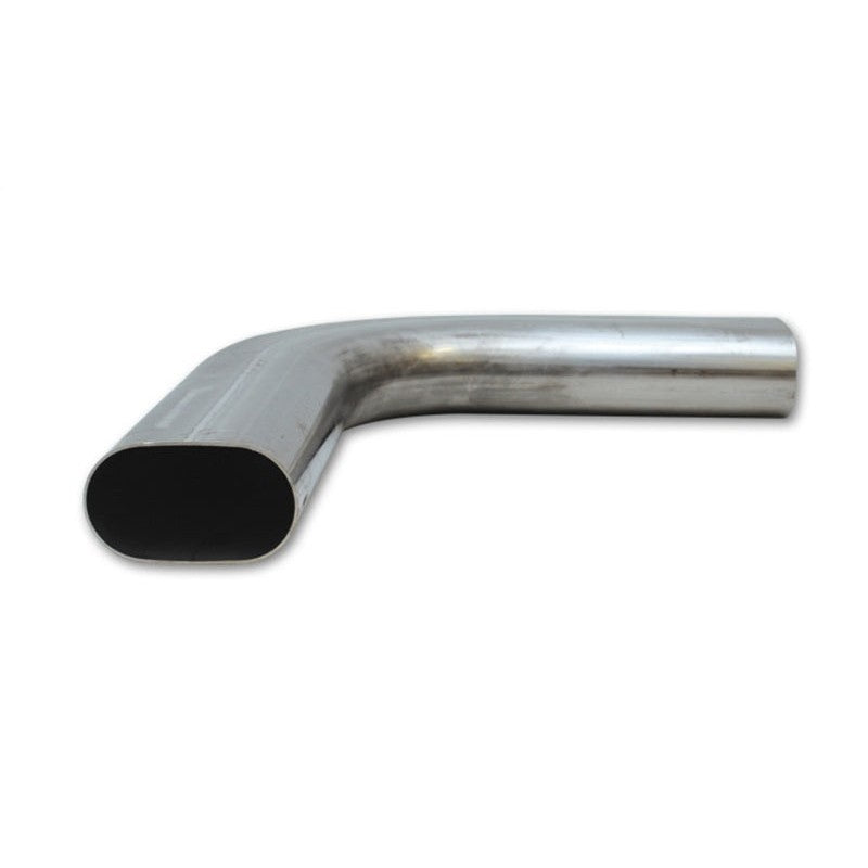 Vibrant Performance 3 inch nominal oval T304 stainless steel 90 degree mandrel bend with 6 inch legs