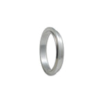 CNC-machined 3-inch V-band turbo outlet flange with 90mm outer diameter and recessed mating ring