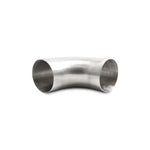 Vibrant Performance 4.0-inch OD T304 stainless steel 90-degree mandrel bend with a brushed finish and extended legs.
