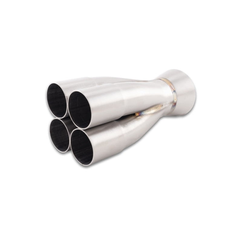 Vibrant Performance 304 stainless steel 4-1 merge collector with 1.625 inch inlets and 3 inch outlet.
