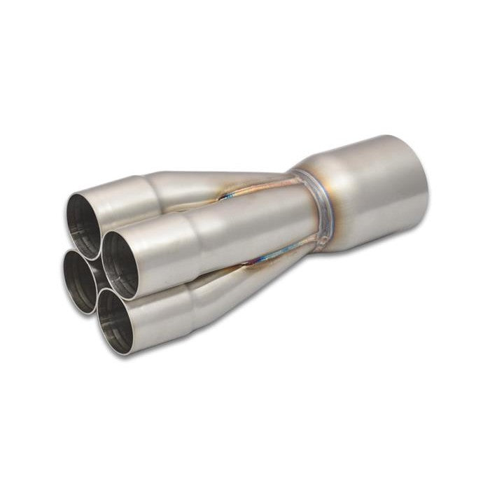 Vibrant Performance 304 stainless steel 4-into-1 exhaust merge collector with TIG welds and slipover inlets.