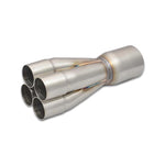 Vibrant Performance 304 stainless steel 4-into-1 exhaust merge collector with TIG welds and slipover inlets.