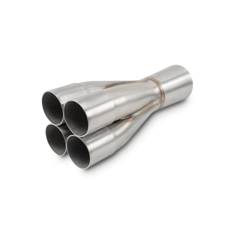 Vibrant Performance 4-into-1 T304 stainless steel merge collector with 1-7/8 inch slipover inlets and 2-1/2 inch outlet.