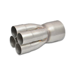 Vibrant Performance 304 stainless steel 4-into-1 merge collector with TIG welds and 2-inch slipover inlets.