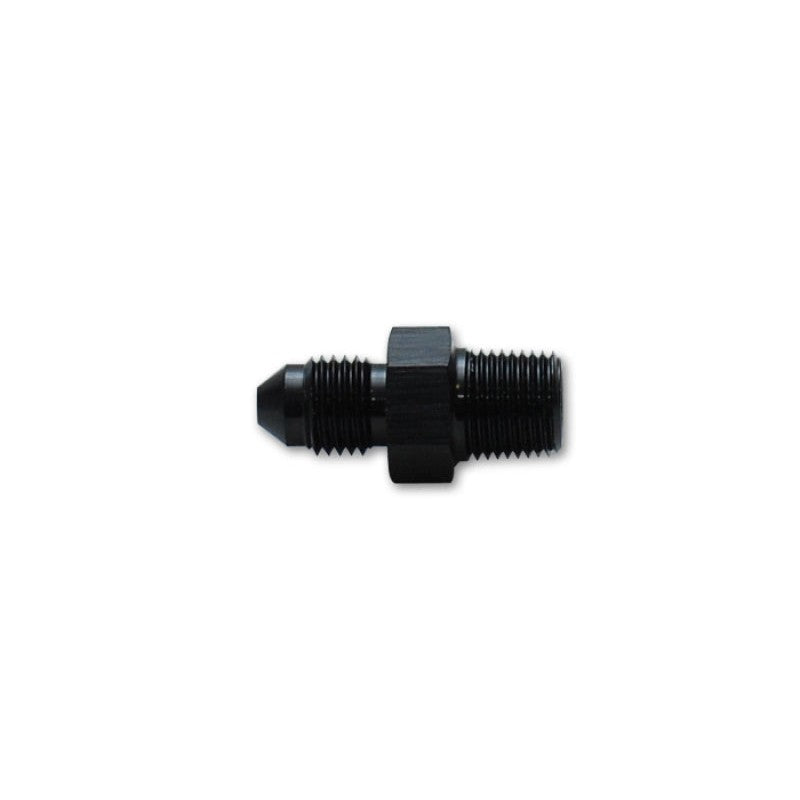 Vibrant Performance 10133 aluminum straight adapter fitting with -4 AN flare and 1/16 inch NPT male threads