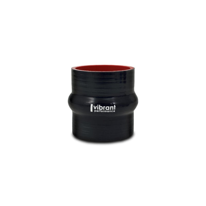 Black 4-ply aramid reinforced silicone hump hose coupler with 1 inch inner diameter and 3 inch length