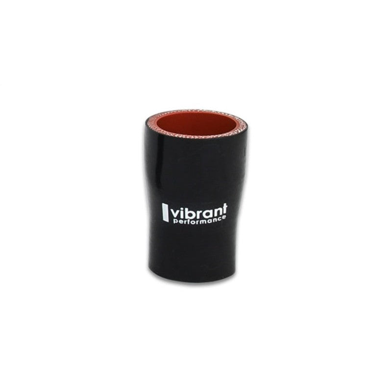 Black 4-ply aramid reinforced silicone reducer coupling, 1.25 inch to 1.50 inch transition
