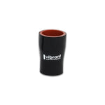 Black 4-ply aramid reinforced silicone reducer coupling, 1.25 inch to 1.50 inch transition