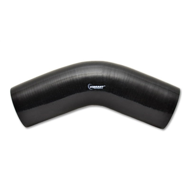 Black 4-inch ID 45-degree 4-ply Aramid reinforced silicone elbow connector
