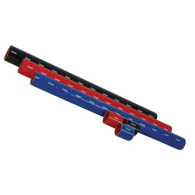Black 4-ply Aramid reinforced silicone straight hose coupler with a 1.75 inch inside diameter and 12 inch length.