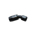 Black anodized 6061 aluminum -4AN 45-degree swivel-style elbow hose end fitting