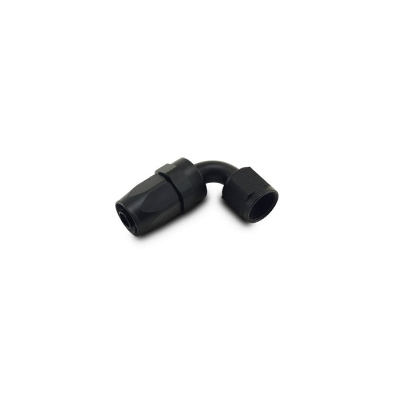 Vibrant Performance 21904 black hard anodized 6061 aluminum -4AN 90 degree swivel-style hose end fitting