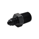 Vibrant Performance -4AN male flare to 1/8 inch NPT male straight adapter fitting machined from aluminum.