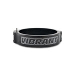Black anodized 4-inch Vibrant Performance HD 2.0 pinless clamp showing the integrated push-button safety lock mechanism.