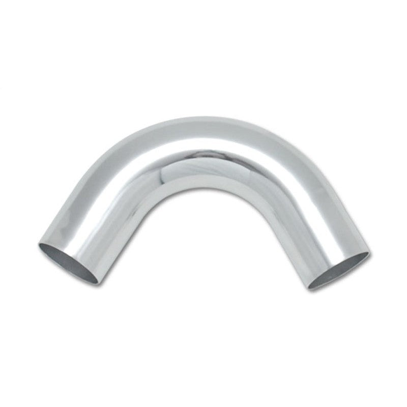 Vibrant Performance 4-inch OD mirror-polished aluminum tubing with a 120-degree bend.