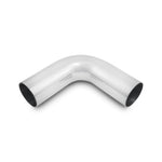Mirror polished 4-inch OD 90-degree 6061 aluminum tubing for custom automotive plumbing