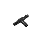 Black anodized 6061 aluminum 5/16 inch barbed tee adapter fitting