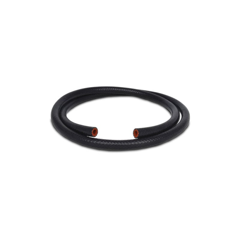Black reinforced silicone heater hose with 5/16 inch (8mm) inner diameter and 5-foot length