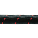 Vibrant Performance -6 AN two-tone black and red nylon braided flexible hose roll with CPE rubber liner.