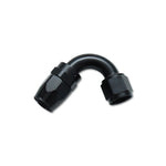 Vibrant Performance 21206 black anodized 120 degree -6AN swivel-style hose end fitting.