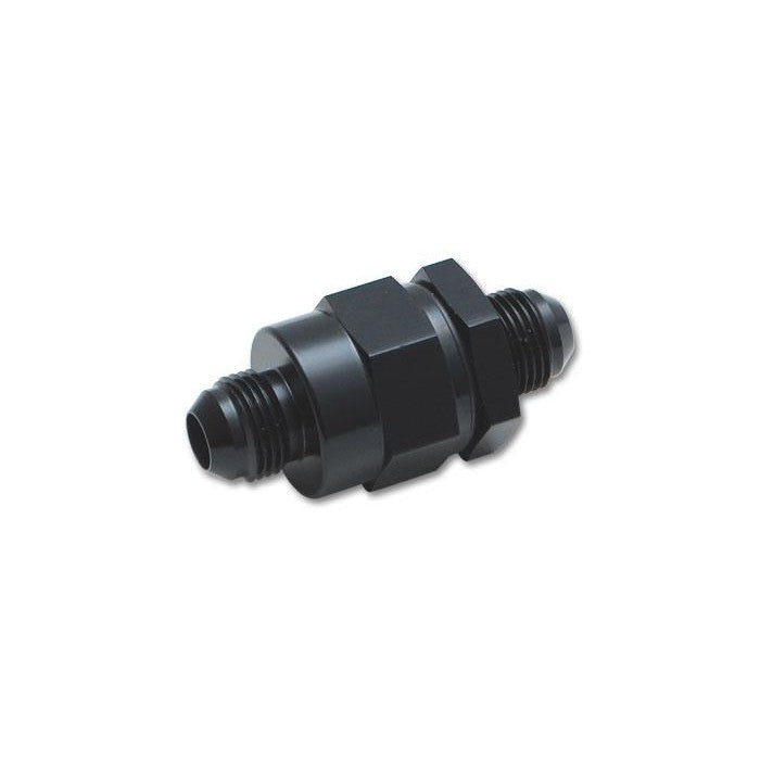 Black anodized 6061 aluminum -6AN female to male ball style inline check valve