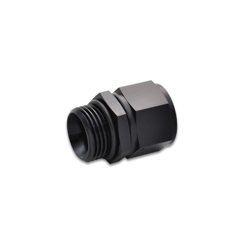 Black anodized 6061 aluminum -8AN female to -10AN male straight ORB adapter fitting with O-ring