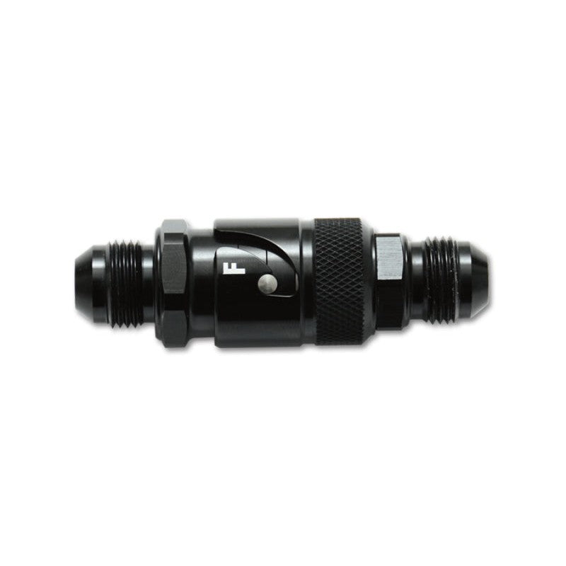 Vibrant Performance -8AN dry break quick release adapter fitting in 6061 billet aluminum with Viton seals