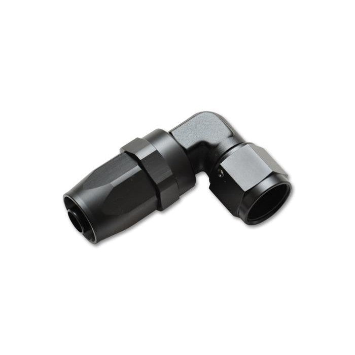 Black anodized 6061 aluminum -12AN 90-degree tight radius forged swivel hose end fitting