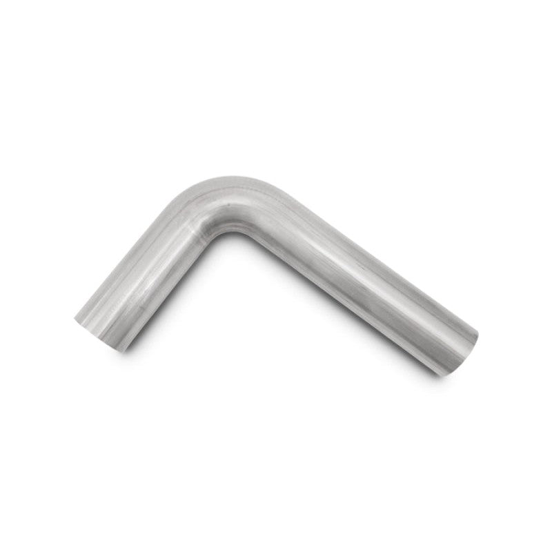 Vibrant Performance 90-degree mandrel bent 304 stainless steel tubing with 1.75 inch OD and 2 inch center line radius.