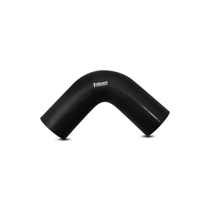 Black Vibrant Performance 90-degree aramid-reinforced silicone elbow coupler with 1.625 inch inner diameter.