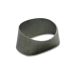 Vibrant 1448A T304 stainless steel weld-on adapter transitioning from 90mm x 55mm oval to 76mm round pipe.